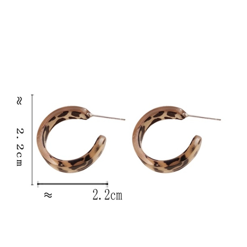 💙💕💕Last one Leopard Acrylic Hoops Earrings - Picture 4 of 11